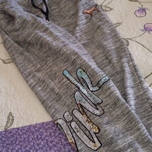 Victoria Secret Pink Bling Lounge Dorm Sweat Pants Sweats VS M Print